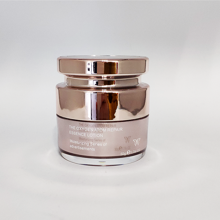 cosmetic packaging plastic facial cream scrub jar with rose gold lid 15g 30g 50g
