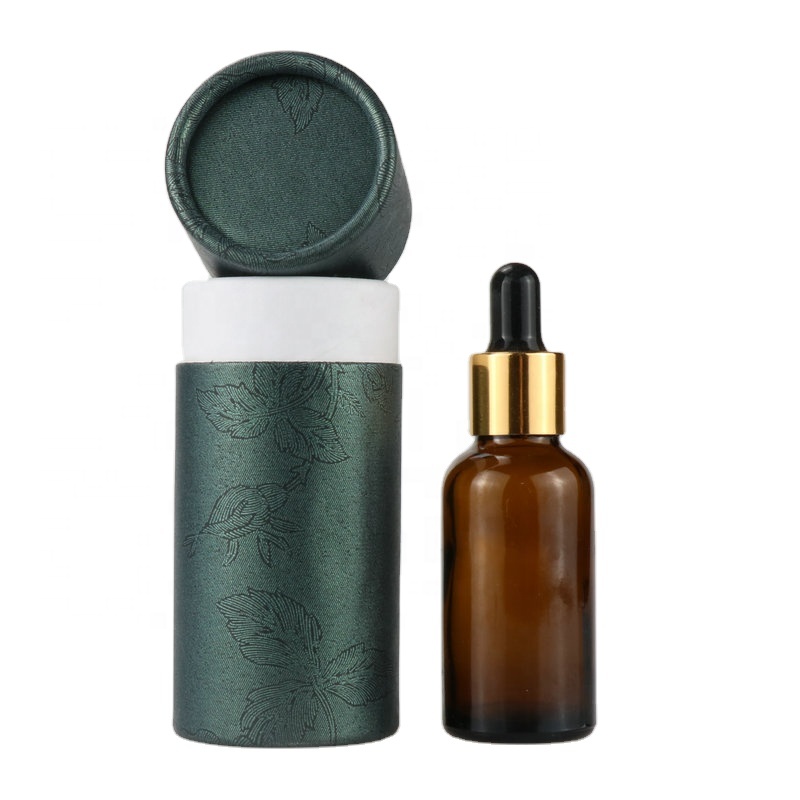 cosmetic packaging recycled kraft cardboard white brown black paper tube for e liquid bottle