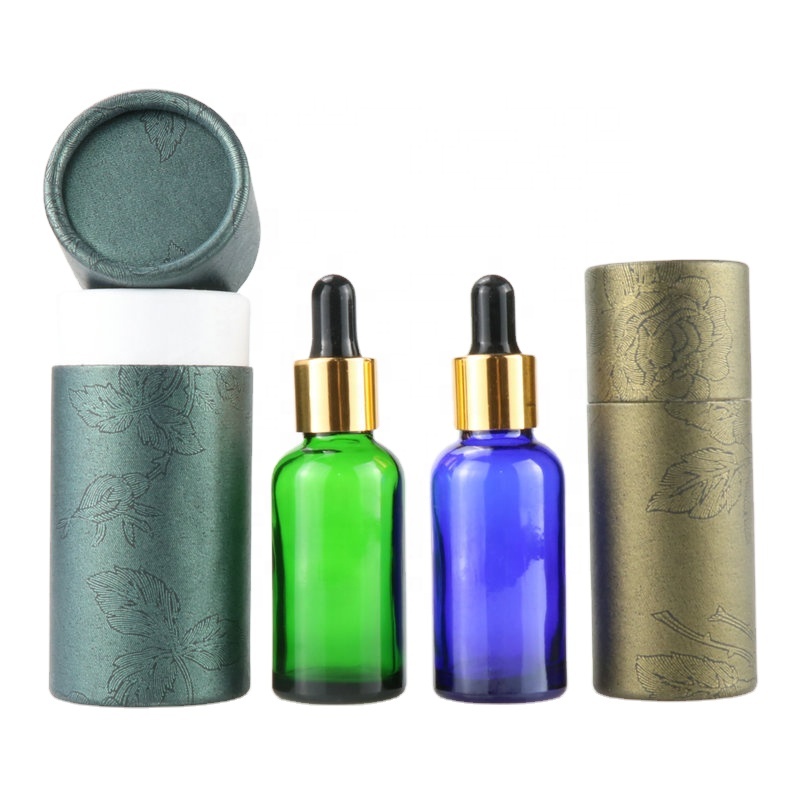 cosmetic packaging recycled kraft cardboard white brown black paper tube for e liquid bottle