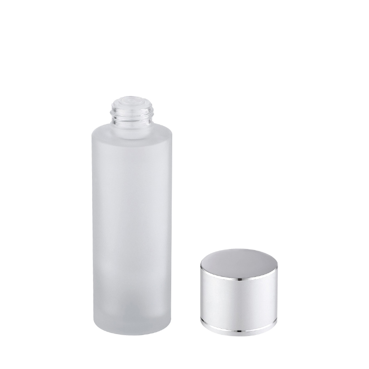 cosmetic packaging round glass bottle 150ml 120ml 100ml 80ml frosted glass bottle for toner
