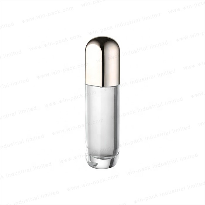 cosmetic packaging unique shape one side flat glass bottle for body lotion custom pink color with golden cap 40ml 120ml 100ml