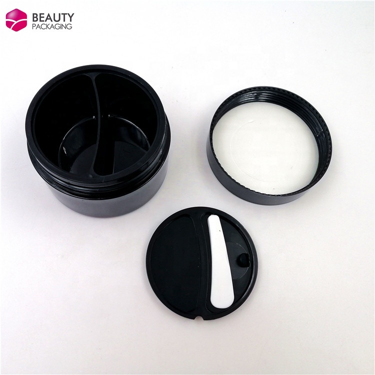 cosmetic packing 100 g half part size facial mask jar round AS eye mask plastic container body scrub jar