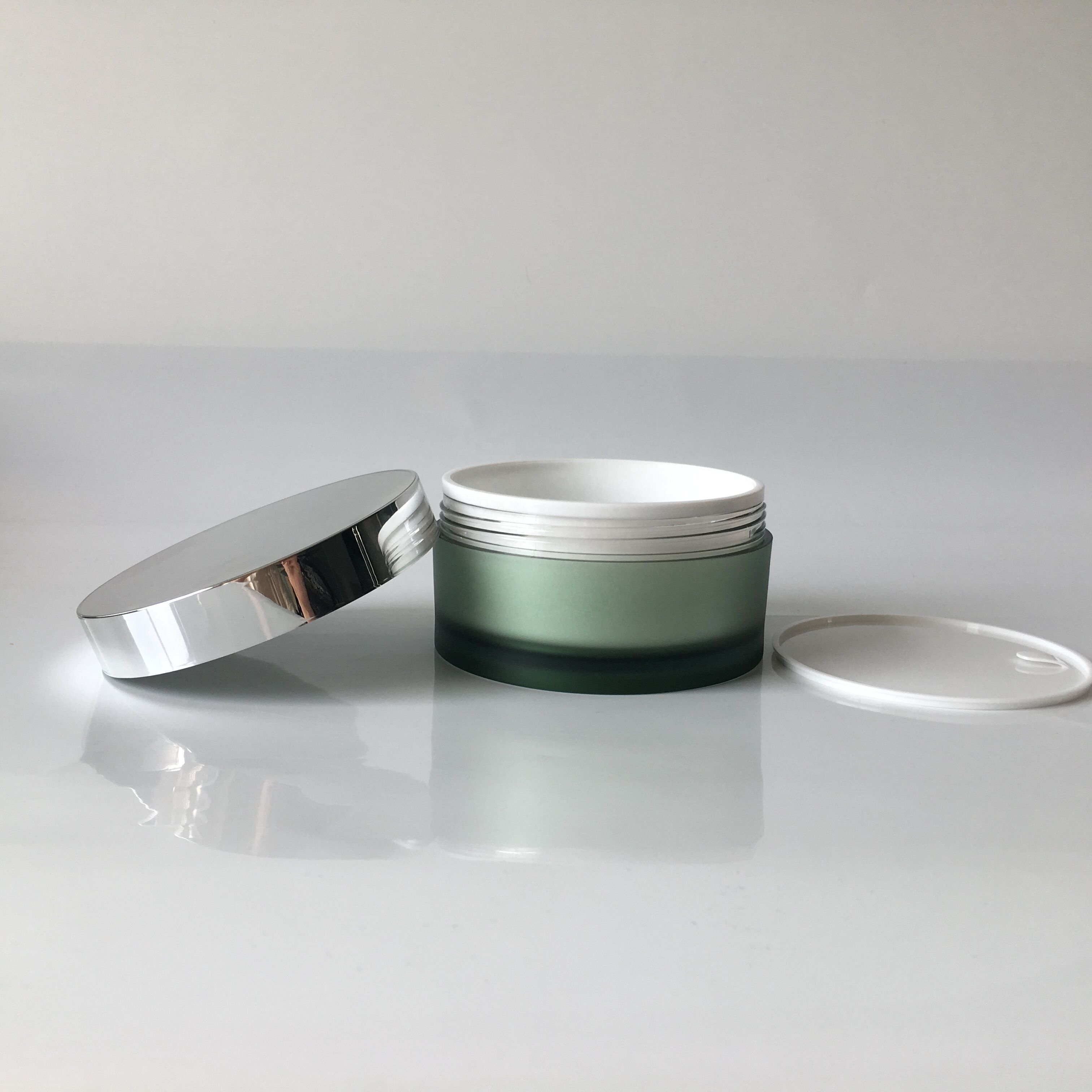 cosmetic packing 100g 200g DUAL CHAMBER JAR acrylic facial cream jar cream jar body scrub butter