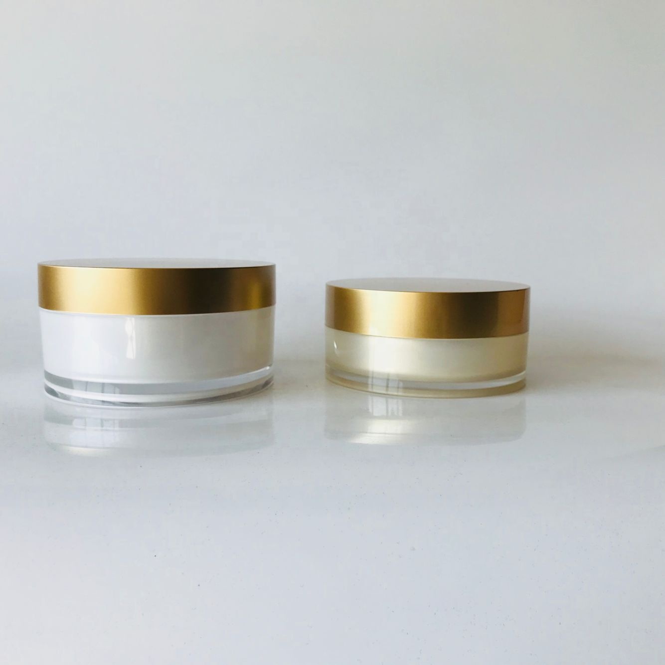 cosmetic packing 100g 200g DUAL CHAMBER JAR acrylic facial cream jar cream jar body scrub butter