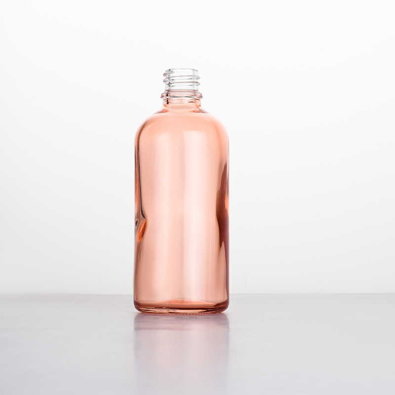 cosmetic packing 15ml 30ml 50ml 100ml 1oz 2oz pink serum essential oil rose gold glass dropper bottle