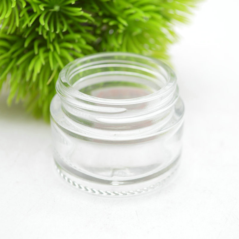 cosmetic packing 20g clear cream glass jar 20ml straight cylinder jar with screw lid