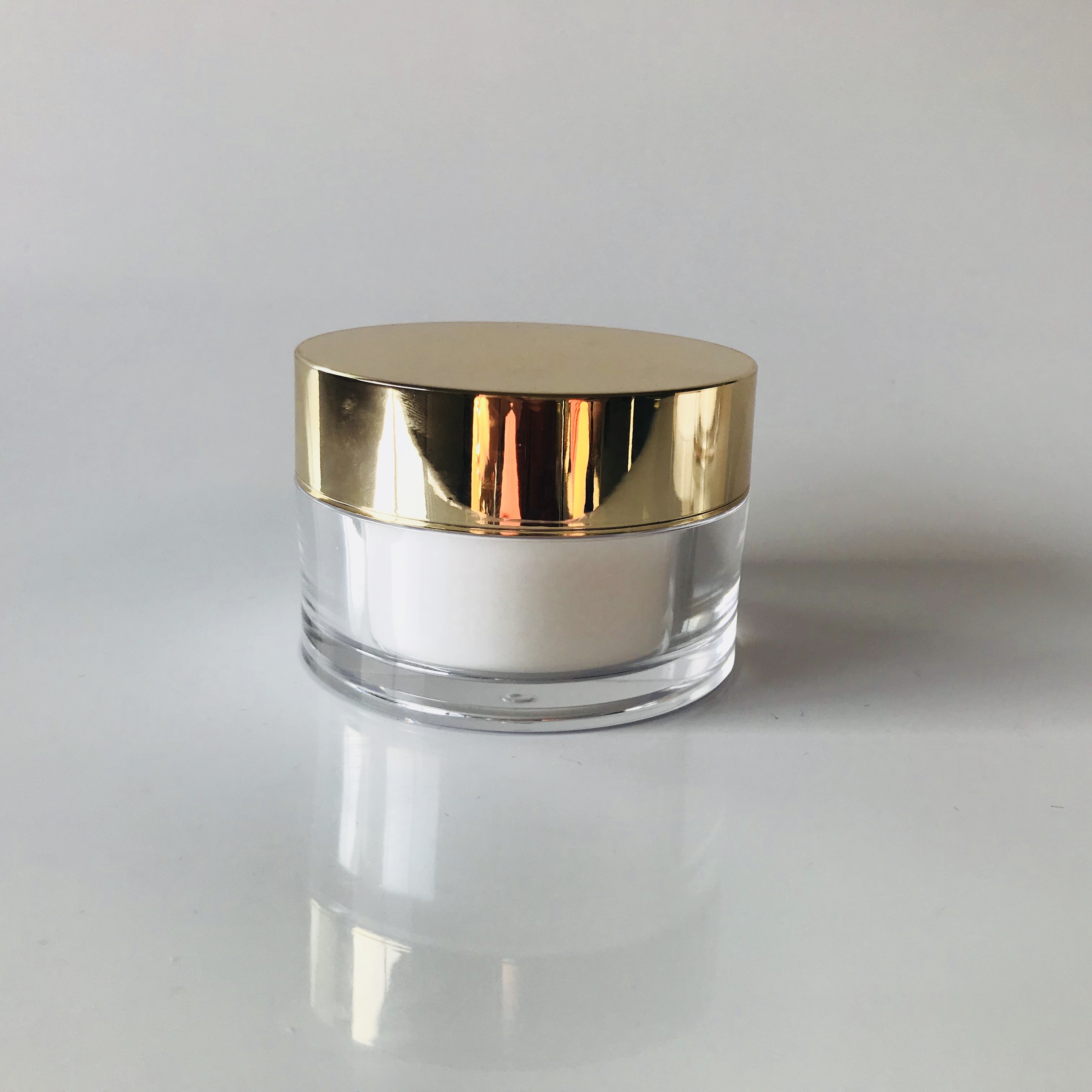 cosmetic packing 50g 60g colorful face cream acrylic pink jar 2oz straight cylinder jar plastic screw lid