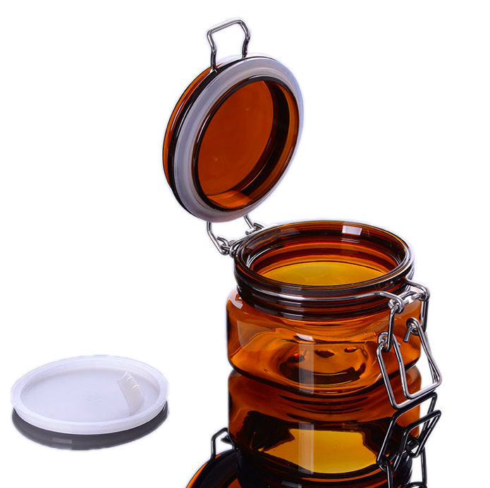cosmetic plastic clip top airtight 40ml 60ml 80ml 120ml 150ml 180ml 200ml 350ml 450ml 550ml 600ml 800ml 1000ml pet kilner jar