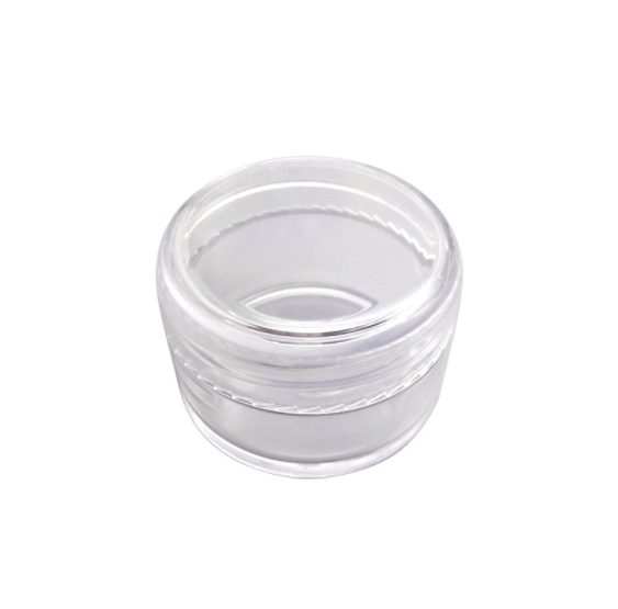 cosmetic plastic containers 3g 5g 10g 15g 20g 30g Clear PS jar with clear screw cap for sample face cream