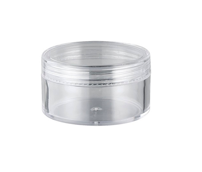 cosmetic plastic containers 3g 5g 10g 15g 20g 30g Clear crystal PS jar with clear screw cap for sample  face cream