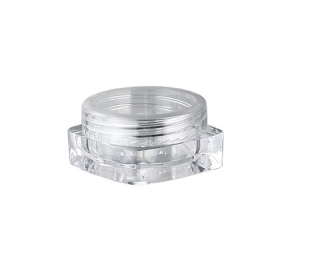 cosmetic plastic containers 3g 5g 10g 15g 20g 30g Clear crystal PS jar with clear screw cap for sample face cream