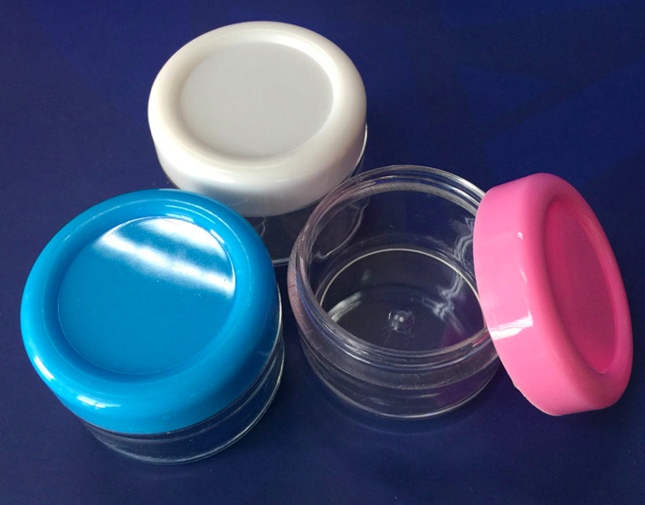 cosmetic plastic containers 3g 5g 10g 15g 20g 30g Clear crystal PS jar with clear screw cap for sample face cream