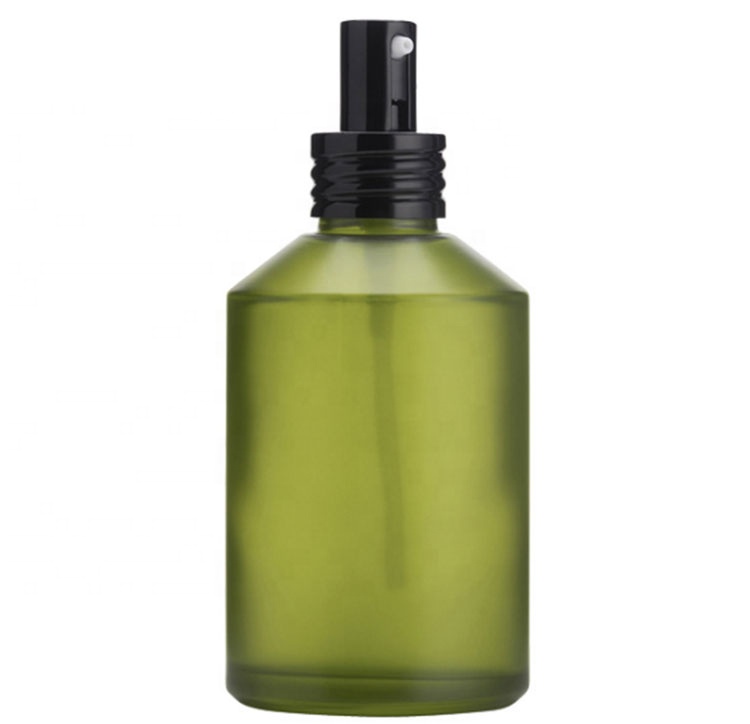 cosmetic recycled glass packaging bottles cosmetic bottle matt green empty lotion bottles for lotion