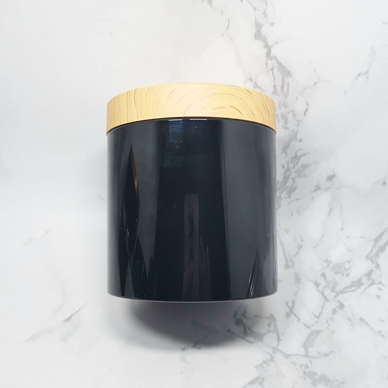 cosmetic round hair pomade plastic containers gold cap black pet jar 500ml