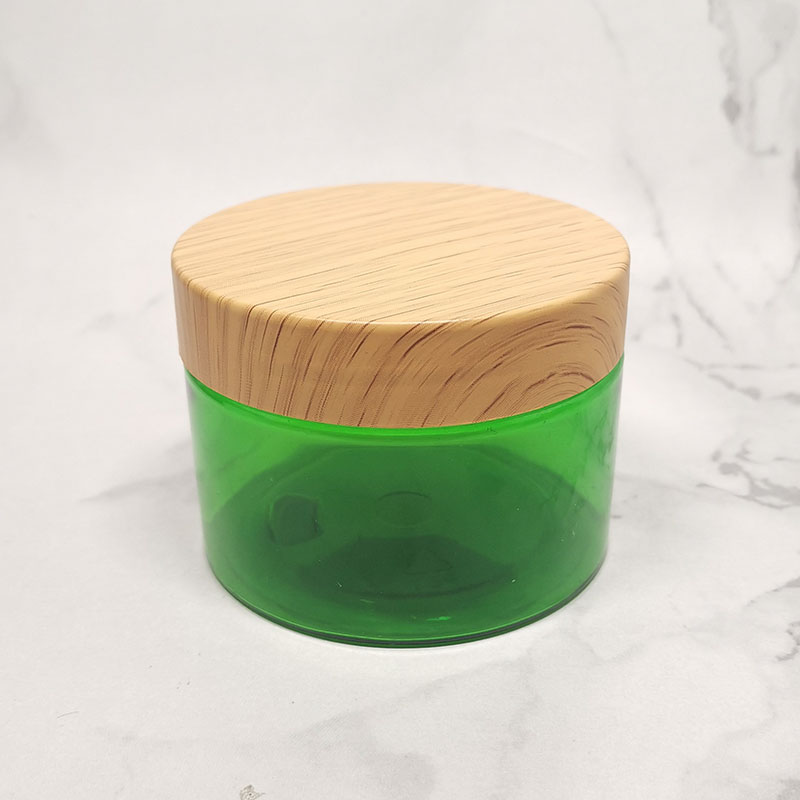 cosmetic round hair pomade plastic containers gold cap black pet jar 500ml