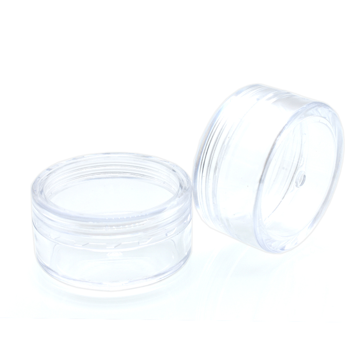 cosmetic sample jars plastic colored plastic containers 2.5g 5g 10g 20g 15g Promotional small sample jar 3g clear eye cream jar