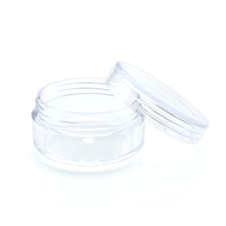 cosmetic sample jars plastic colored plastic containers 2.5g 5g 10g 20g 15g Promotional small sample jar 3g clear eye cream jar