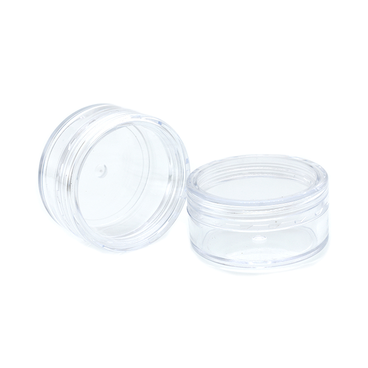 cosmetic sample jars plastic colored plastic containers 2.5g 5g 10g 20g 15g Promotional small sample jar 3g clear eye cream jar