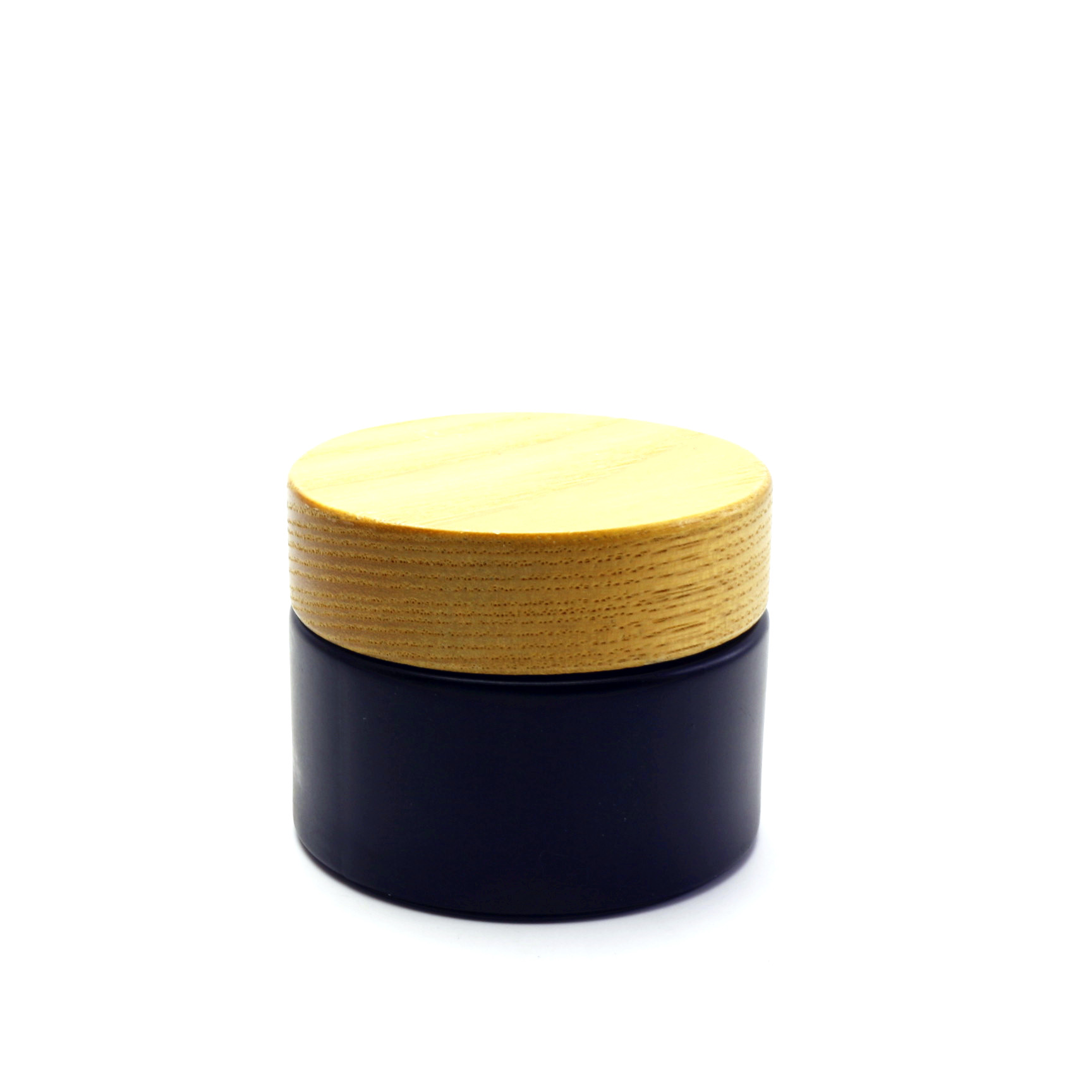 cosmetic skin care glass jar for face cream with bamboo wooded lid BJ-177R