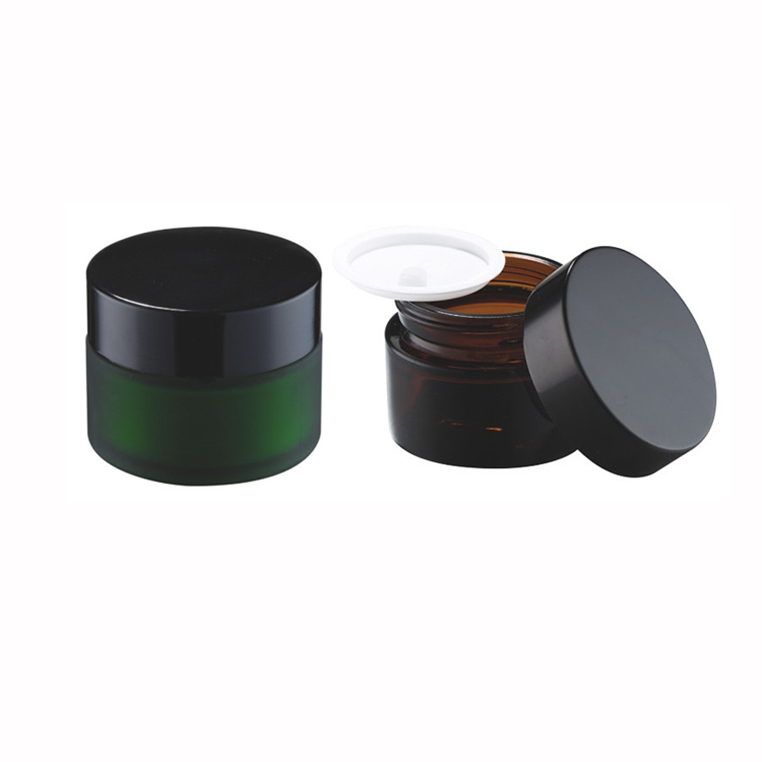 cosmetic skincare packaging 15ml lip balm container jar 20ml 30ml 50ml green frosted cbd jars