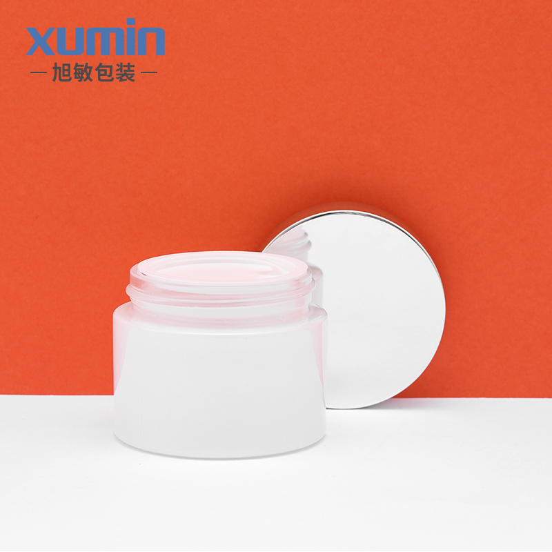 cosmetic white glass bottle 30g 50g 30ml 100ml 120ml glass pump bottle for lotion bottle