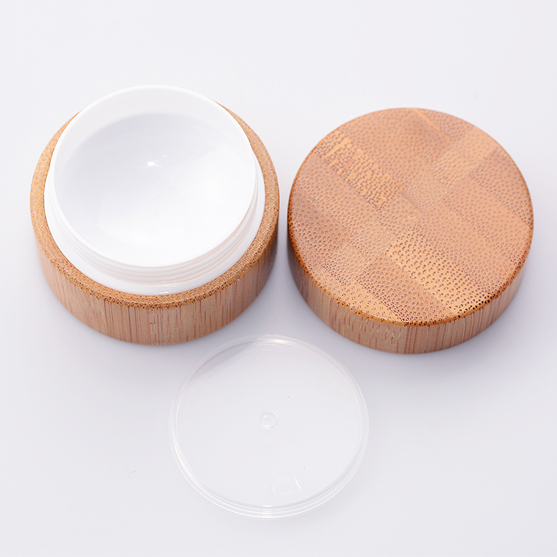 cosmetic wooden jars 10g 20g 30g 50g 100g luxury solid bamboo cream container with engraving