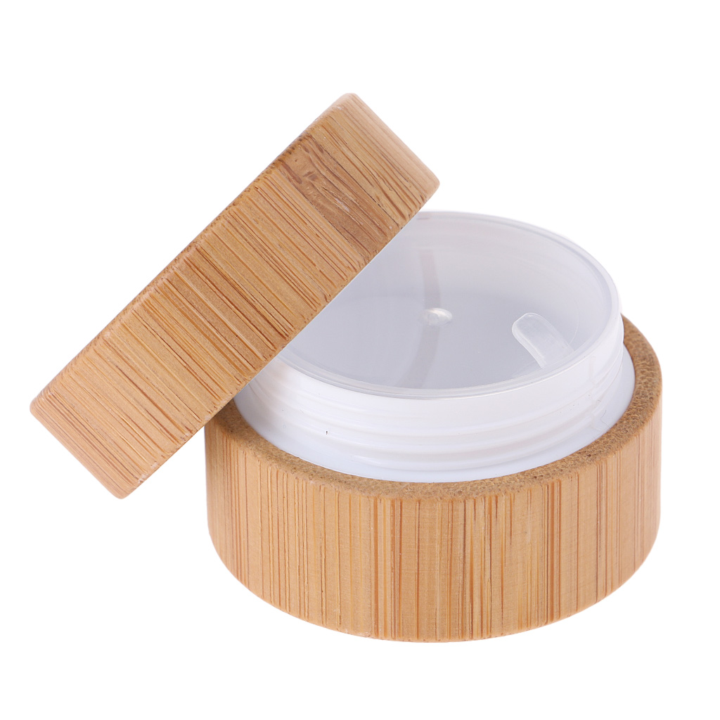 cosmetic wooden jars 10g 20g 30g 50g 100g luxury solid bamboo cream container with engraving