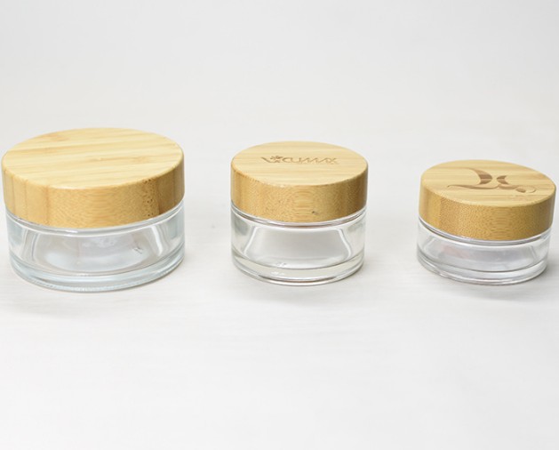 cosmetic wooden jars 5ml 15ml 30ml 50ml 100ml luxury solid bamboo cream container with engraving