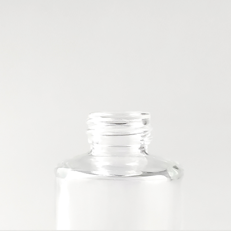 cosmetics clear 30ml flat shoulder glass bottle with dropper for essential oil