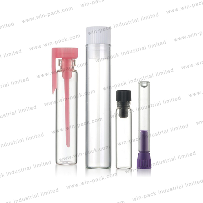 cosmetics clear mini glass sample fancy perfume tester bottle packaging 1.5ml 2ml 3ml 4ml 0.1ml 0.5ml