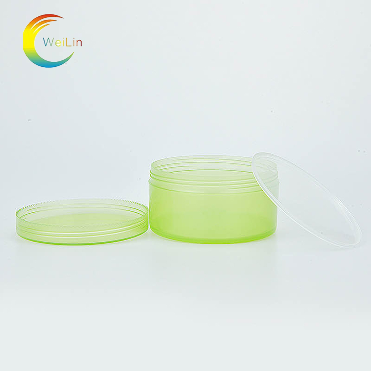 cosmetics cream empty jar  supplier 300ml  green plastic  moisturizing face cream  body scrub jars
