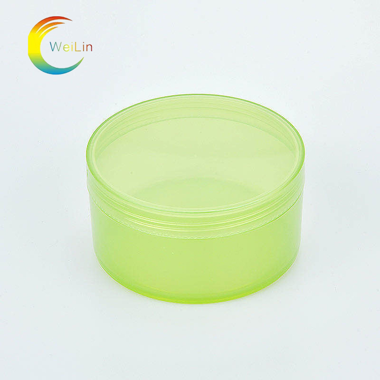 cosmetics cream empty jar supplier 300ml green plastic moisturizing face cream body scrub jars