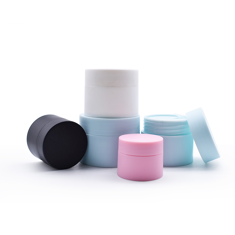 cosmetics packaging 3g 5g 10g 15g 30g 50g 80g white black blue double plastic jar face cream container