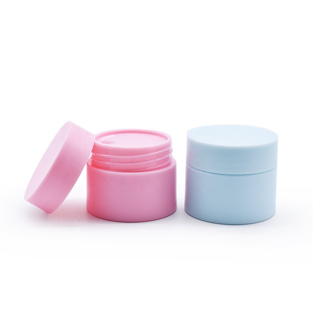 cosmetics packaging 3g 5g 10g 15g 30g 50g 80g white black blue double plastic jar face cream container