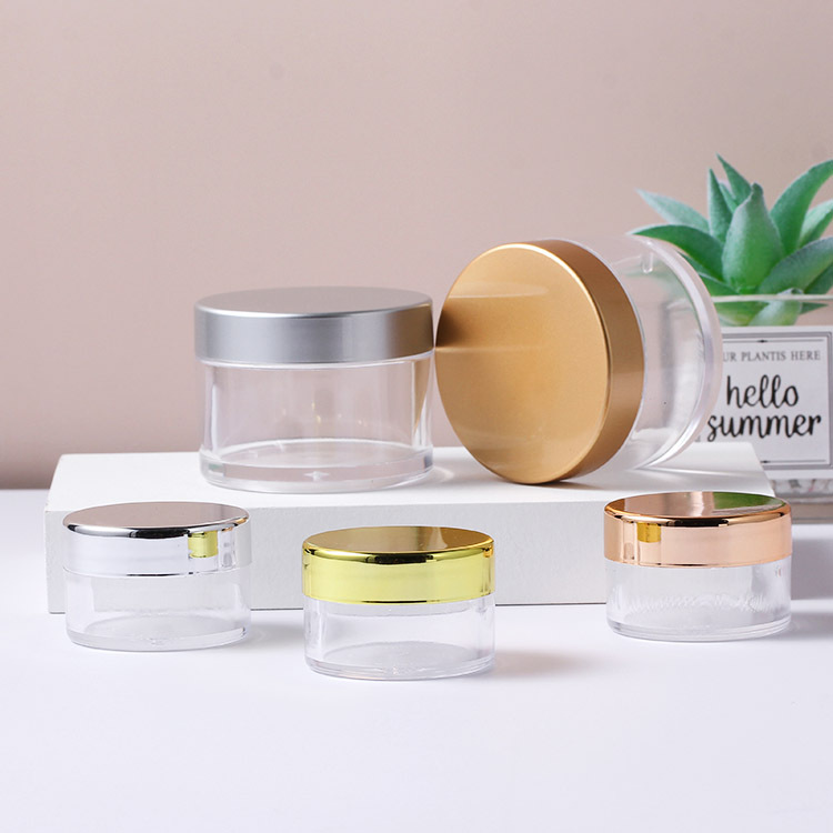 cosmetics packaging containers 0.5oz 15ml clear PS plastic jars for dipping powder nail polish