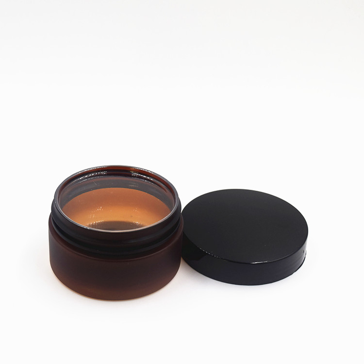 cosmetics products skin care Body cream bottle black cap amber forest plastic 100g cream jar