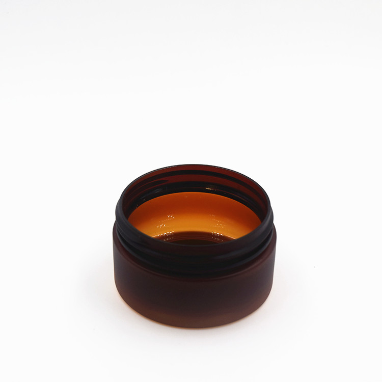 cosmetics products skin care Body cream bottle black cap amber forest plastic 100g cream jar