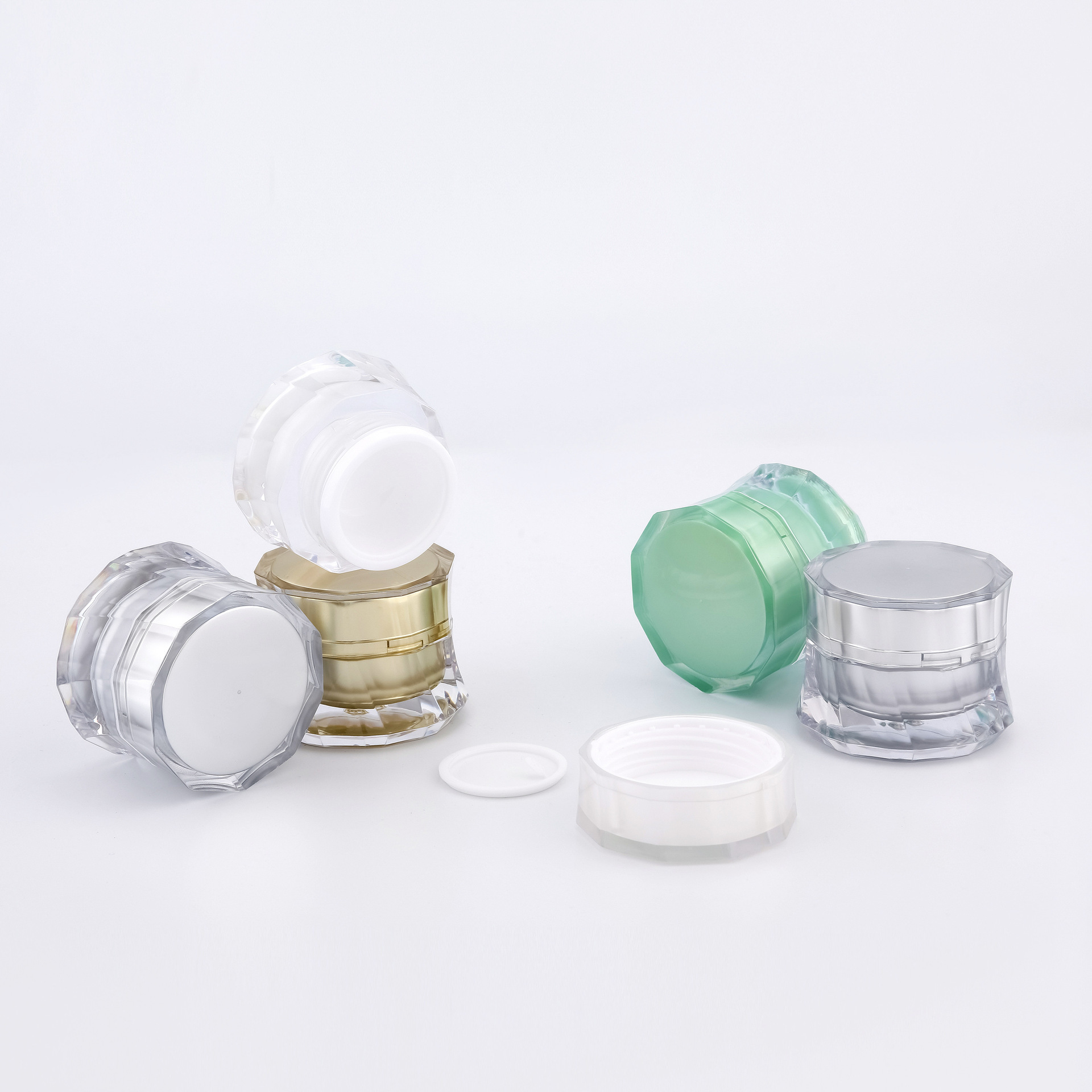 cream jars clear 5g 10g 15g 20g  customize color cream jars  empty jars for creams