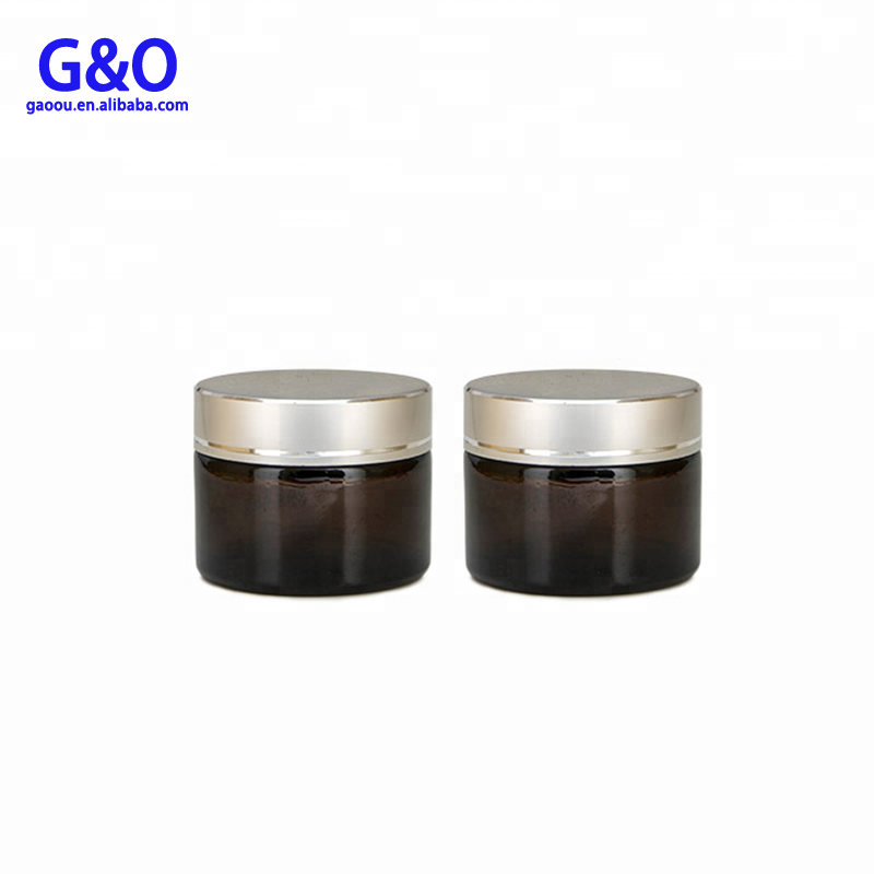 cream lotion 20g 30g 50g 100g brown skin care jar amber jar 20ml 30ml 50ml empty glass amber green face cosmetic cream jar