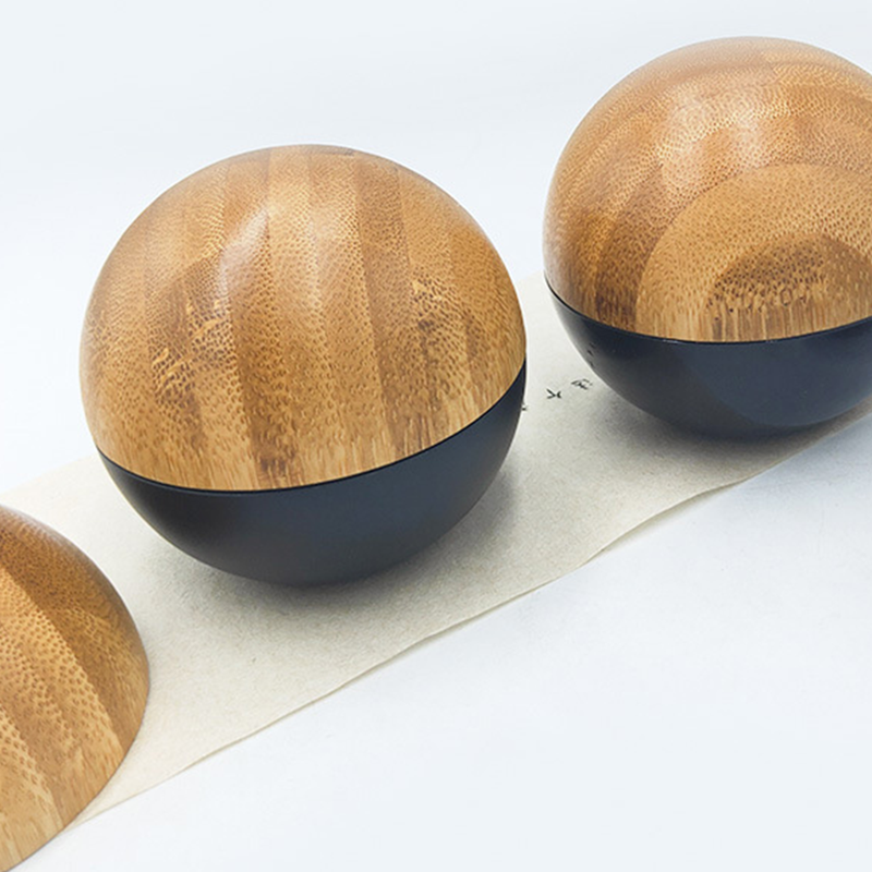 creative 20ml 30ml 50ml glass jar bamboo lid in round shape for face or eye cream