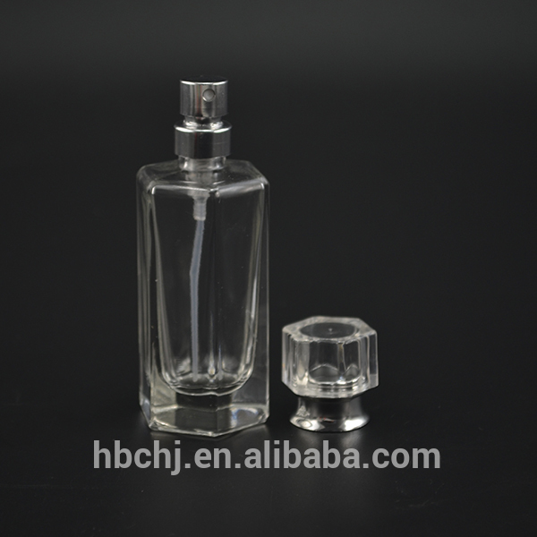 crimping non refillable perfume spray glass bottle 25ml
