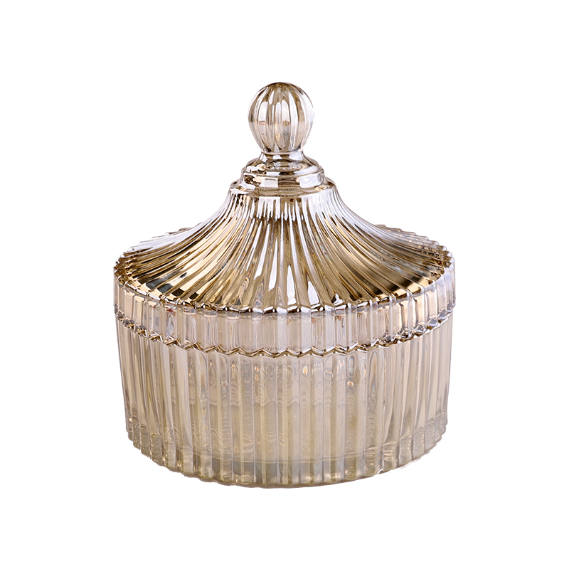 cristal candy pot with foot wedding candy glass pot glass candy jar with stem high quality glassware restaurant kitchen glass