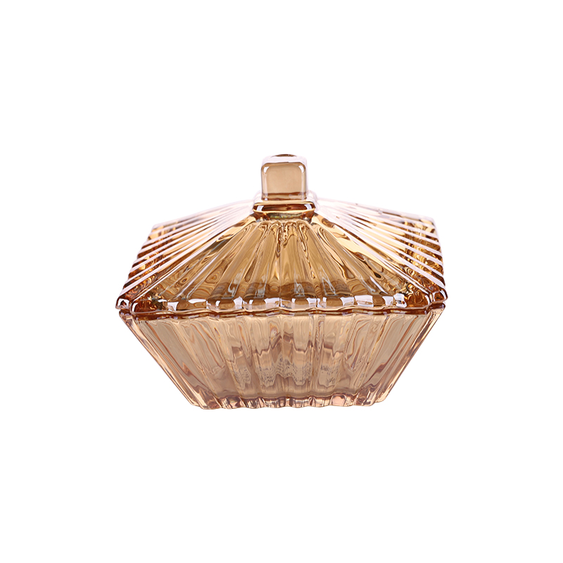 cristal candy pot with foot wedding candy glass pot glass candy jar with stem high quality glassware restaurant kitchen glass