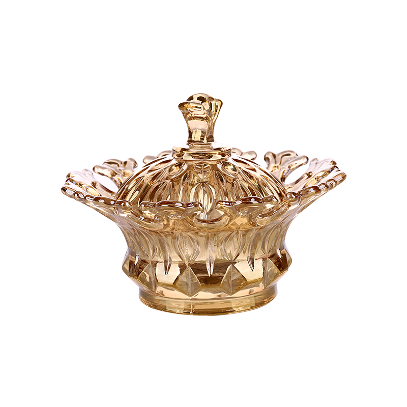 cristal candy pot with foot wedding candy glass pot glass candy jar with stem high quality glassware restaurant kitchen glass