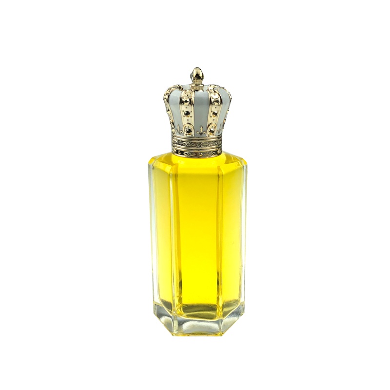 crown cap High-quality New Design Polygon Shape 100ml Luxury customization of Perfume Bottles Empty Glass Spray Bottle