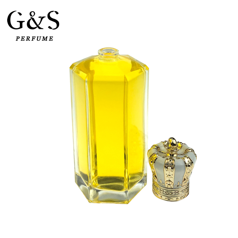 crown cap High-quality New Design Polygon Shape 100ml Luxury customization of Perfume Bottles Empty Glass Spray Bottle