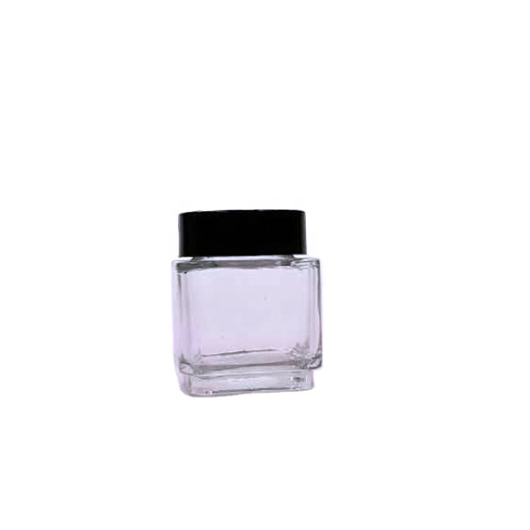 cube CBD flower package CR container 90ml 100ml 3oz 4oz child proof square kush glass jar custom printed logo for candy herbs