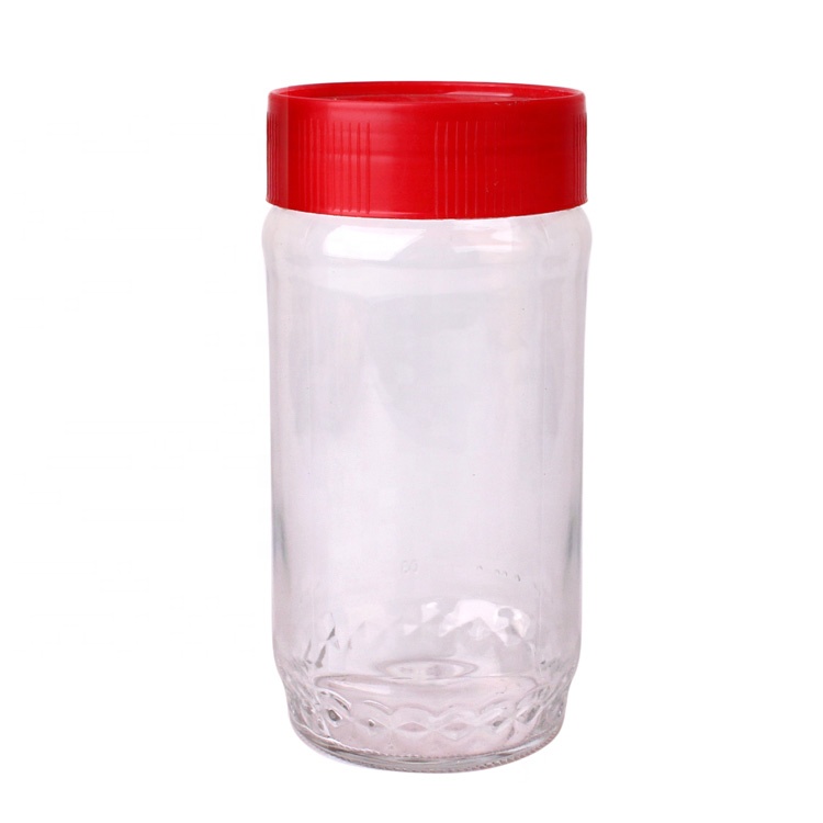 cusotm 800ml coffee jar with plastic cap