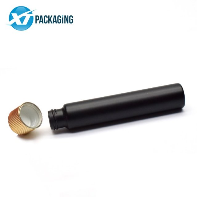 custom 116mm child resistant aluminum tube preroll silver matte black blunt tubes child proof wood printed cap
