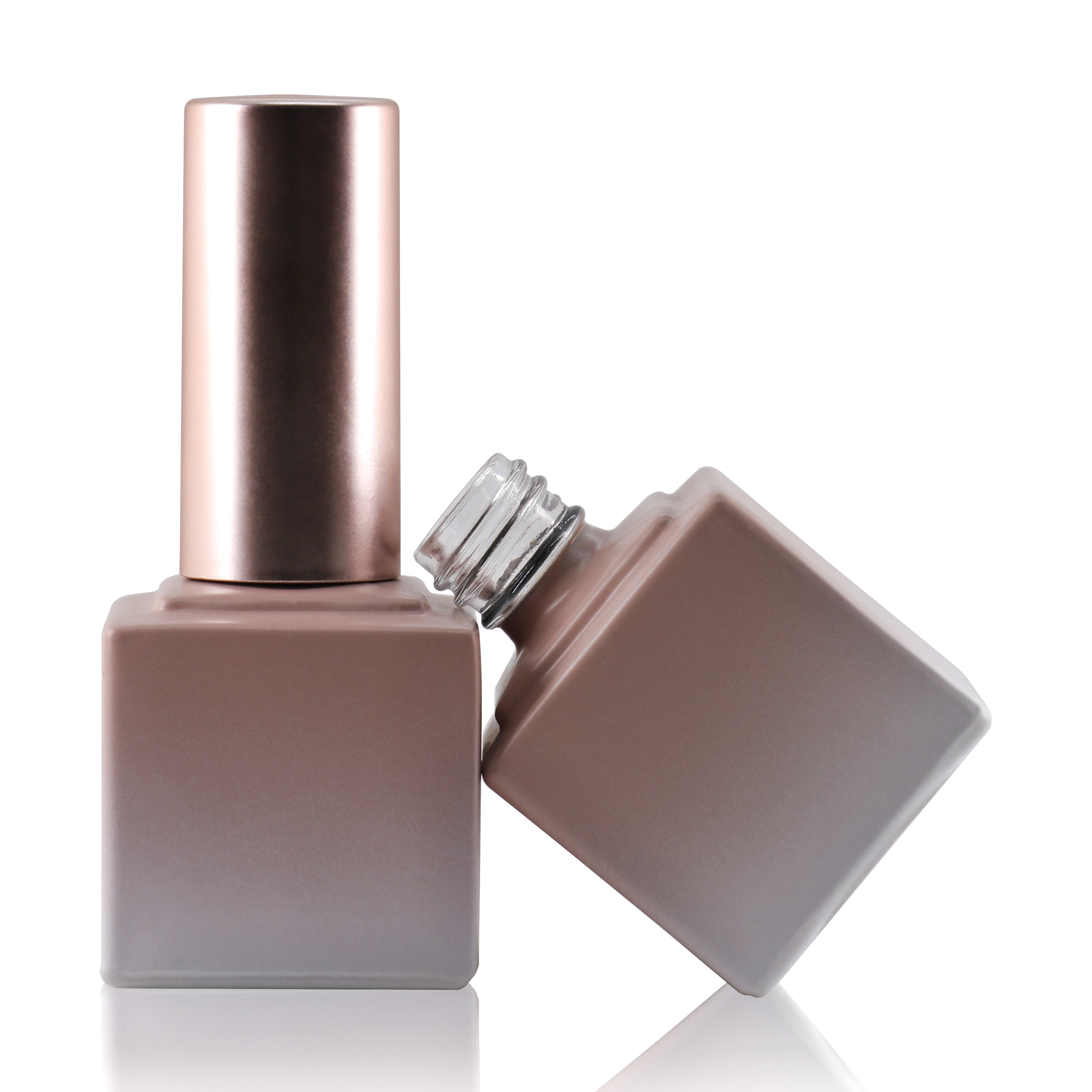 custom 15ml 20ml fancy cream round empty nail polish bottle with brush and gold cap